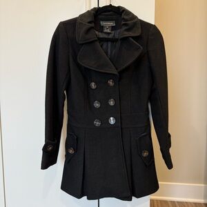 Crystal Wearables Vintage Black Pea Coat